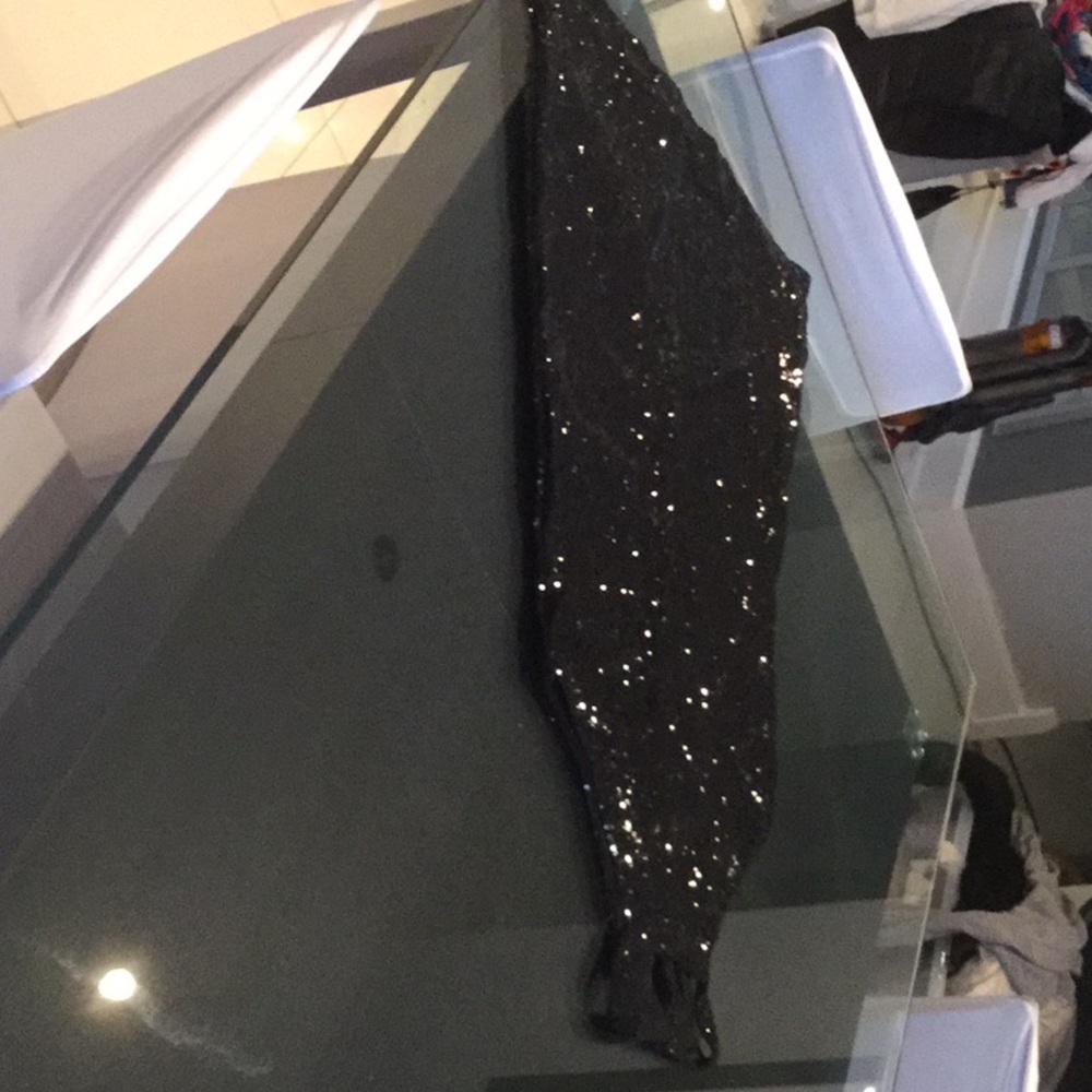 Black, sparkle, dressy girls size approx  8-10